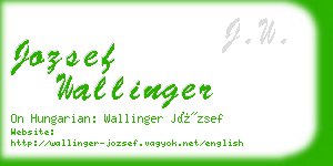 jozsef wallinger business card